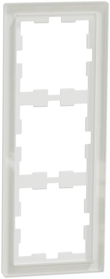 Рамка 3х цвят Кристално бял System Design Merten SE, SCHNEIDER ELECTRIC, MEG4030-6520