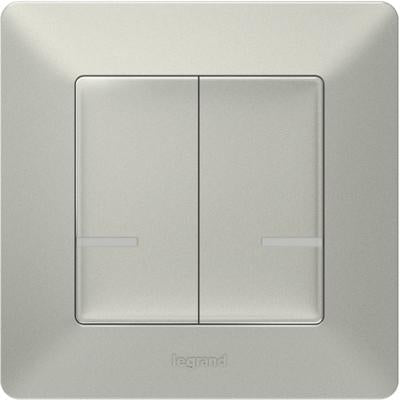 Сериен ключ БЕЗжичен Smart Valena Life Алуминий с рамка Legrand с Netatmo, NETATMO с LEGRAND & BTICINO, 752387