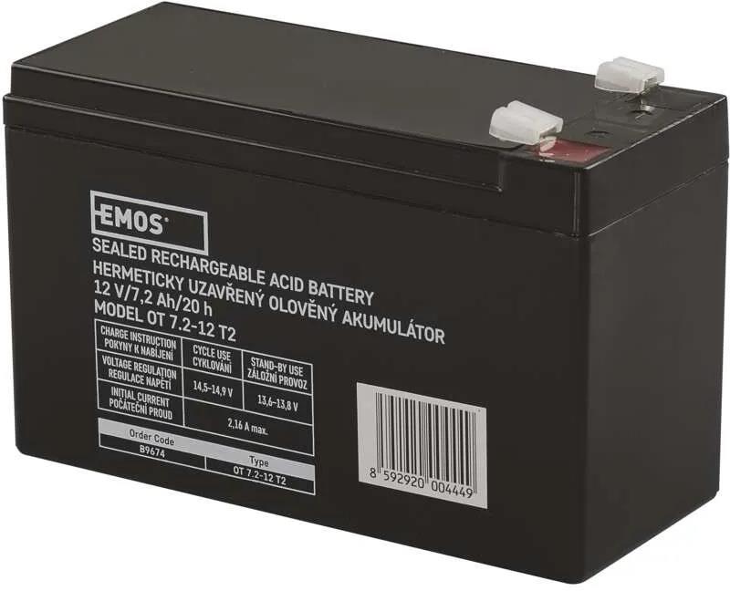 Акумулатор VRLA 7.2Аh/12V F6.3 EMOS, HONEYWELL, B9674