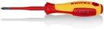 Отвертка PH/S 1, VDE 1000V жълто-червена ръкохватка 187мм, Knipex - K982401SLS