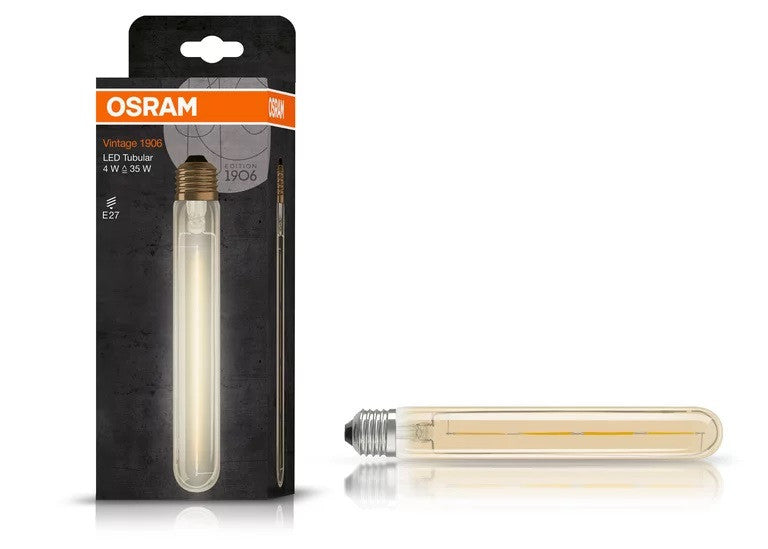 LED ЛАМПА VINTAGE 1906 LED CL TUBULAR FIL GOLD 35/4W/820 E27 LEDVANCE
