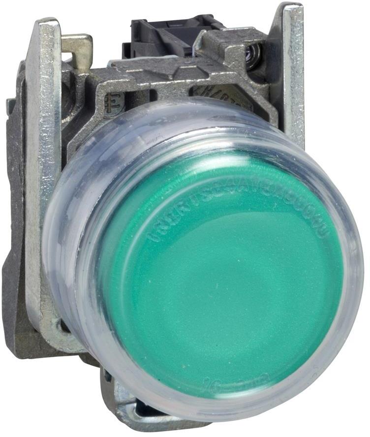 Бутон сглобен зелен 1NO светещ 24Vac/dc Ø22mm ATEX XB4 SE, SCHNEIDER ELECTRIC НИСКО НАПРЕЖЕНИЕ, XB4BP383B5EX