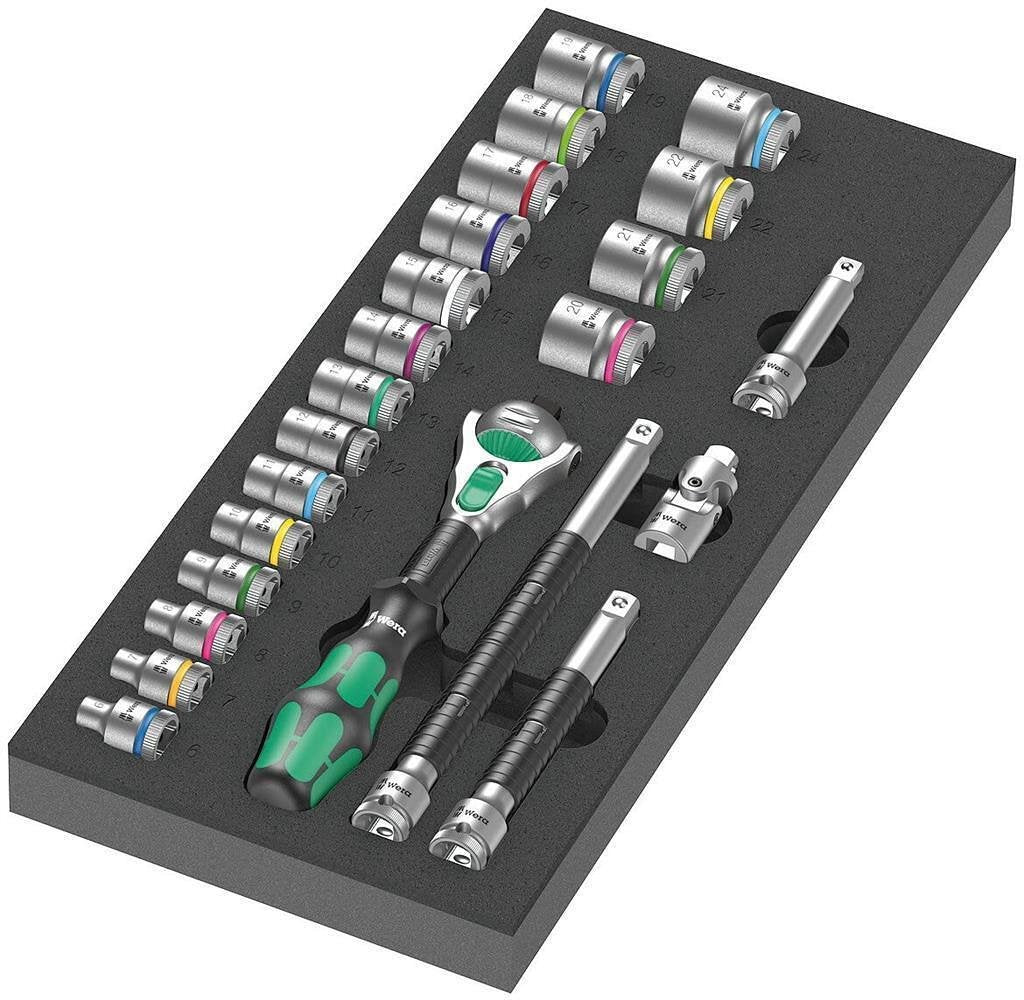 Комплект за шкаф с 23 бр. инструменти 9721 Foam insert 8000 B Zyklop set 1 Wera - W150111