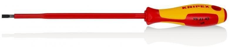 Отвертка шлиц 4.5, VDE 1000V жълто-червена ръкохватка 287мм, Knipex - K982145