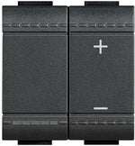 Димер бутонен 0-10V 20-600VA (изисква неутрала) 2 мод. цвят Антрацит LL Bticino , BTICINO, L4410N