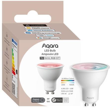 Лампа LED 4.9W RGBW GU10 PAR16 450lm 35° димируема 25000h Aqara Bulb T2 - 7093, AQARA, LB-L03D
