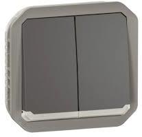 Сериен ключ/бутон с подсветка механизъм цвят Антрацит IP55 Plexo New Legrand, LEGRAND, 69806L