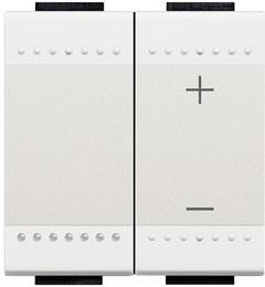 Димер бутонен R=20-600W L=20-600VA 2 мод. цвят Бял LL Bticino, BTICINO, N4408N
