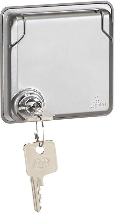 Контакт френски стандарт с ключ 16A IP55 Soliroc Legrand, LEGRAND, 77833