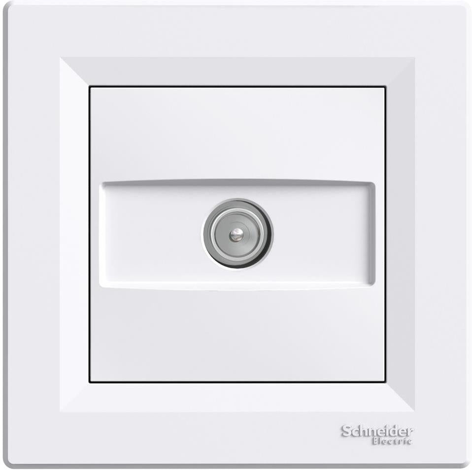 Розетка TV крайна 1dB моноблок цвят Бял Asfora SE, SCHNEIDER ELECTRIC, EPH3200121