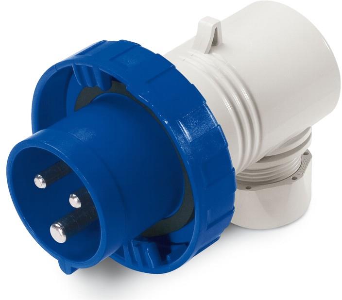 Промишлен щепсел 2P+Е 16A 250V IP66/67, 6h серия Eureka подвижен, 90гр. Scame, SCAME, 226.1633