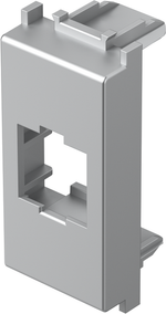Лицев панел RJ45 Keystone 1 мод. цвят Сребро мат Modul TEM, KM50ES