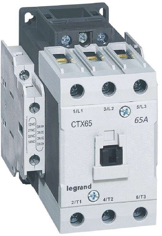 Контактор CTX3-65 3P 30kW (65A AC-3) 2NO-2NC 48V 50/60Hz Legrand, LEGRAND НИСКО НАПРЕЖЕНИЕ, 416172