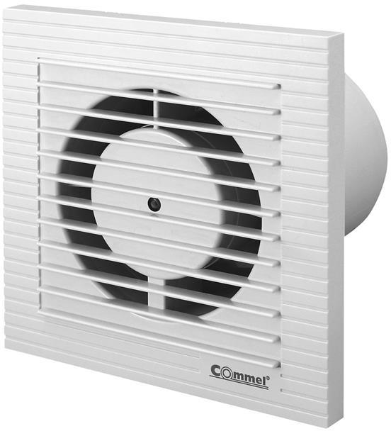 Вентилатор ф100мм, цвят Бял, 130м3/ч 12W 34dB с клапа Commel, COMMEL, C420-101