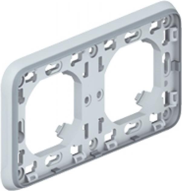 Рамка 2х хоризонтална цвят Сив Plexo Legrand /до изчерпване/, LEGRAND, 69683