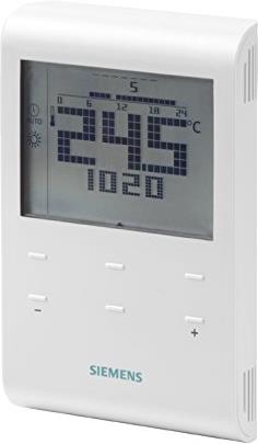 Термостат за отопление 5…35 °C с LCD дисплей и седмичен таймер, с батерия, Siemens, SIEMENS, RDE100.1