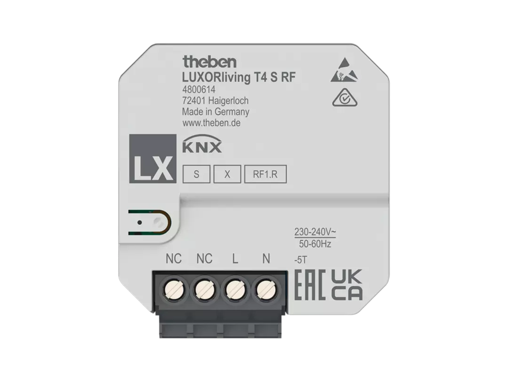 Модул входове T4 S RF 4х канала 44х44mm LUXORliving Theben, KNX, 4800614