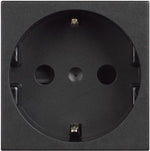 Контакт ШУКО 2P+E 2 мод. 16A детска защита цвят Черен Classia Pro Bticino, BTICINO, RG4141P