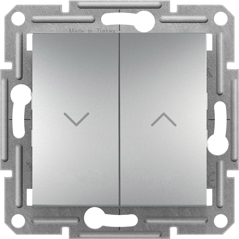 Бутон за щори цвят Алуминий Asfora SE, SCHNEIDER ELECTRIC, EPH1300161