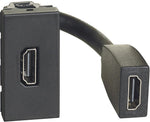 Розетка HDMI с кабел 15см 1 мод. цвят Графит Light Now Bticino, BTICINO, YD4284P