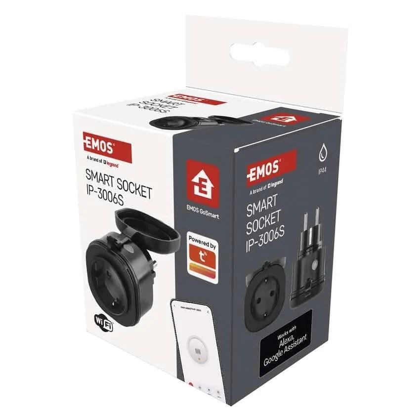 Адаптер Smart за контакт 1х Шуко 16A с мерител IP44 IP-3006S Wi-Fi GoSmart EMOS
