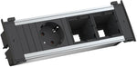 Модул за KAPSA S с 1х Шуко и 2х празни модула, цвят Черен, Bachmann, BACHMANN, B927.062