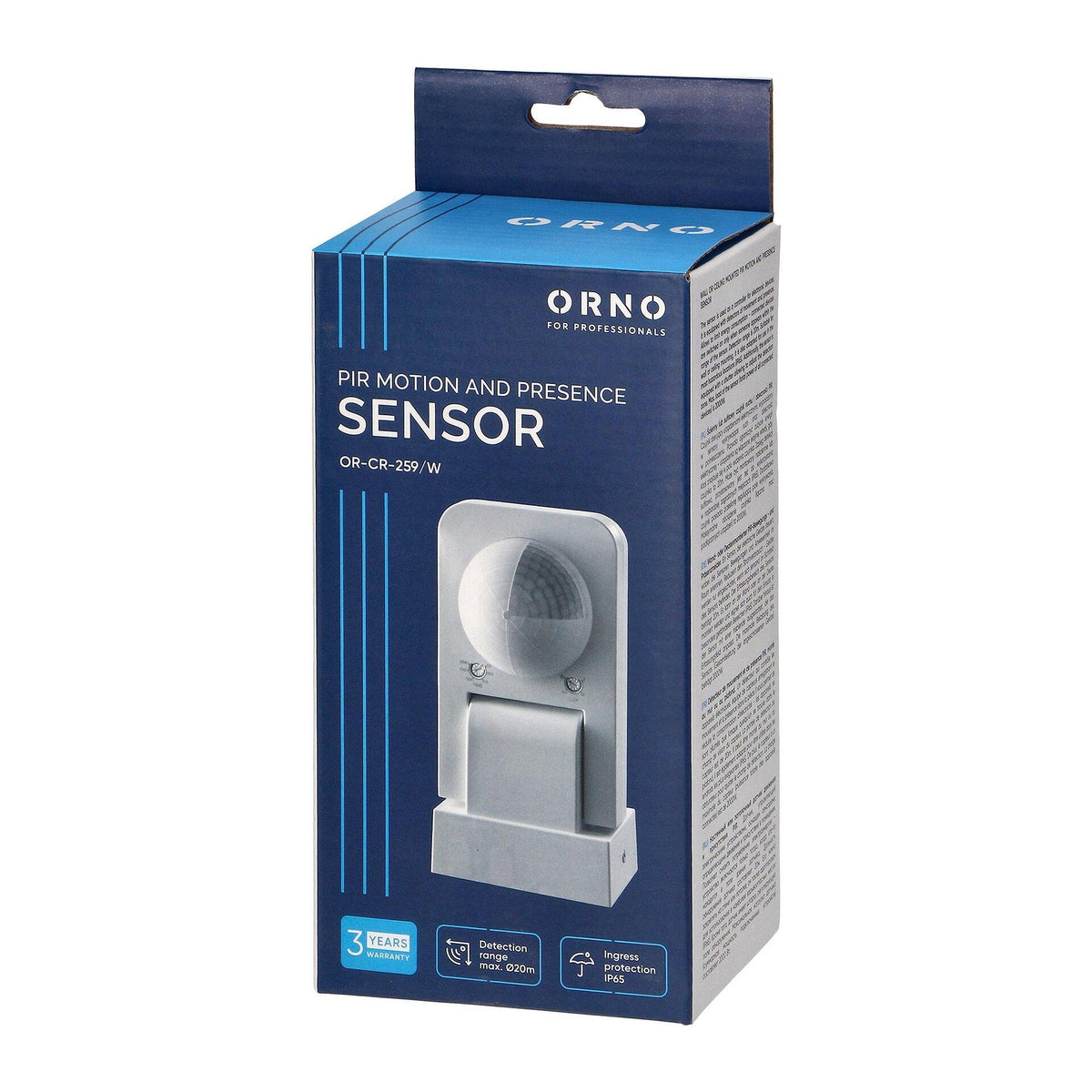 Сензор за движение от ORNO 230V,50Hz,IP65, 360°, бял - OR-CR-259/W