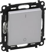 Двуполюсен ключ цвят Алуминий Valena Life Legrand, LEGRAND, 752302