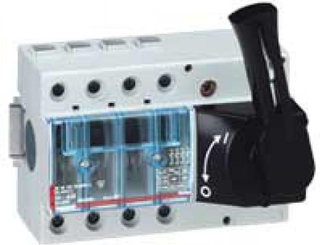 Товаров прекъсвач 100A 4P DIN с видимо разделяне на веригата, предна ръкохватка Legrand, LEGRAND НИСКО НАПРЕЖЕНИЕ, 22522
