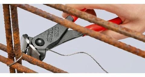 Клещи за рязане на арматурна тел, червена ръкохватка 280мм, Knipex - K6801280