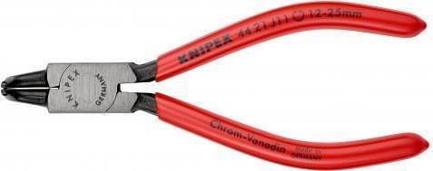Зегер клещи под ъгъл 90°, Ø12-25мм, червена ръкохватка 130мм, Knipex - K4421J11