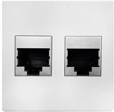Модул IMP с 2х RJ45 Cat.6A цвят Бял, ABL, ABL Сърбия, 2T0110DD