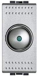 Димер ротативен R=60-500W 1 мод. цвят Алуминий LL Bticino, BTICINO, NT4402N