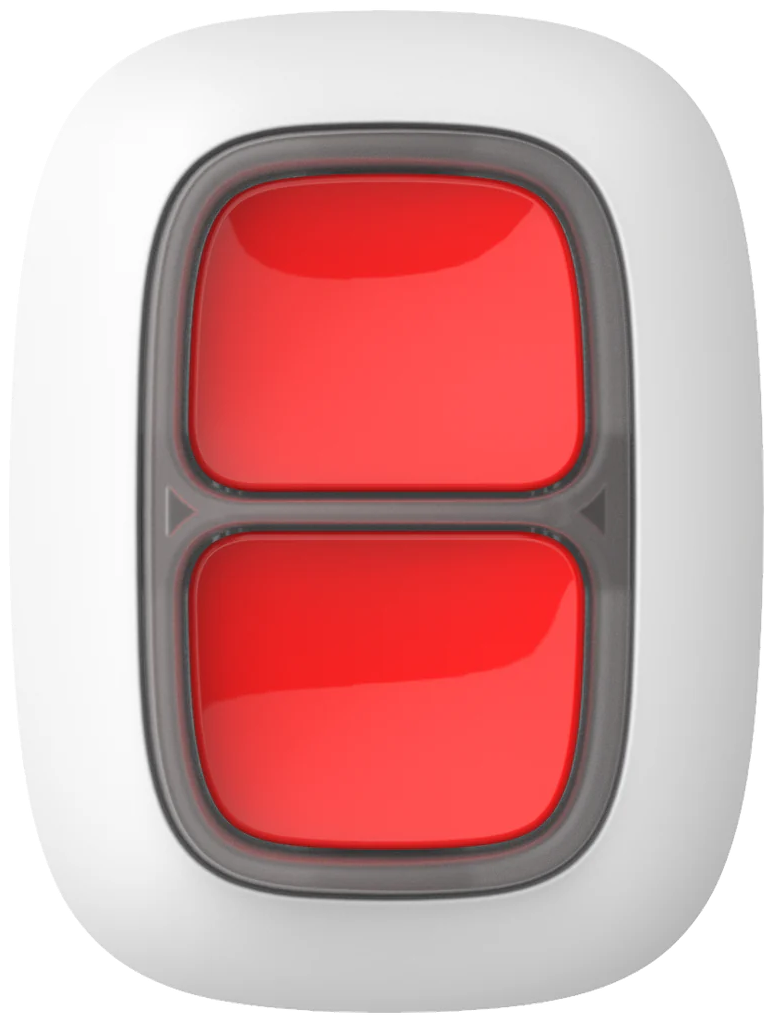 Паник бутон IP55, бял, DoubleButton Ajax, AJAX, 38103.79.WH1