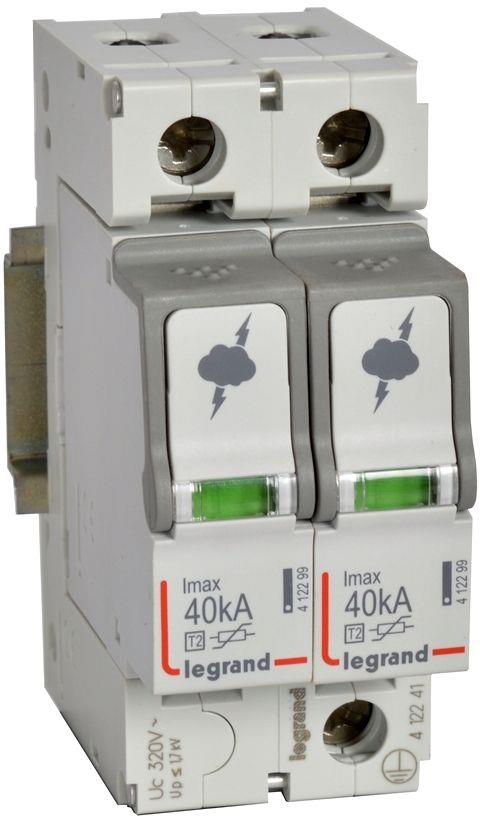 Катоден отводител тип 2 SPD 40kA 320V 2P Legrand, LEGRAND НИСКО НАПРЕЖЕНИЕ, 412241