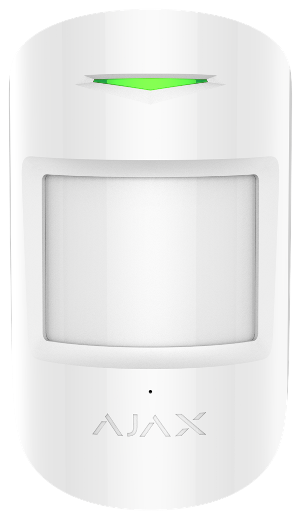 Безжичен датчик за движение PIR+MW, 89°, обхват 12m @ h=2.4m, IP50, бял, MotionProtect Plus Ajax, AJAX, 38198.02.WH1