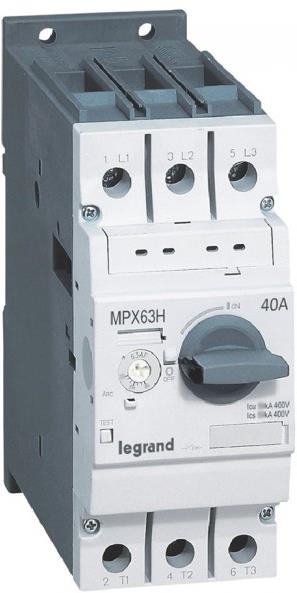 Моторна защита MPX3-63H 18.5kW TM 28-40A 50kA Legrand, LEGRAND НИСКО НАПРЕЖЕНИЕ, 417366