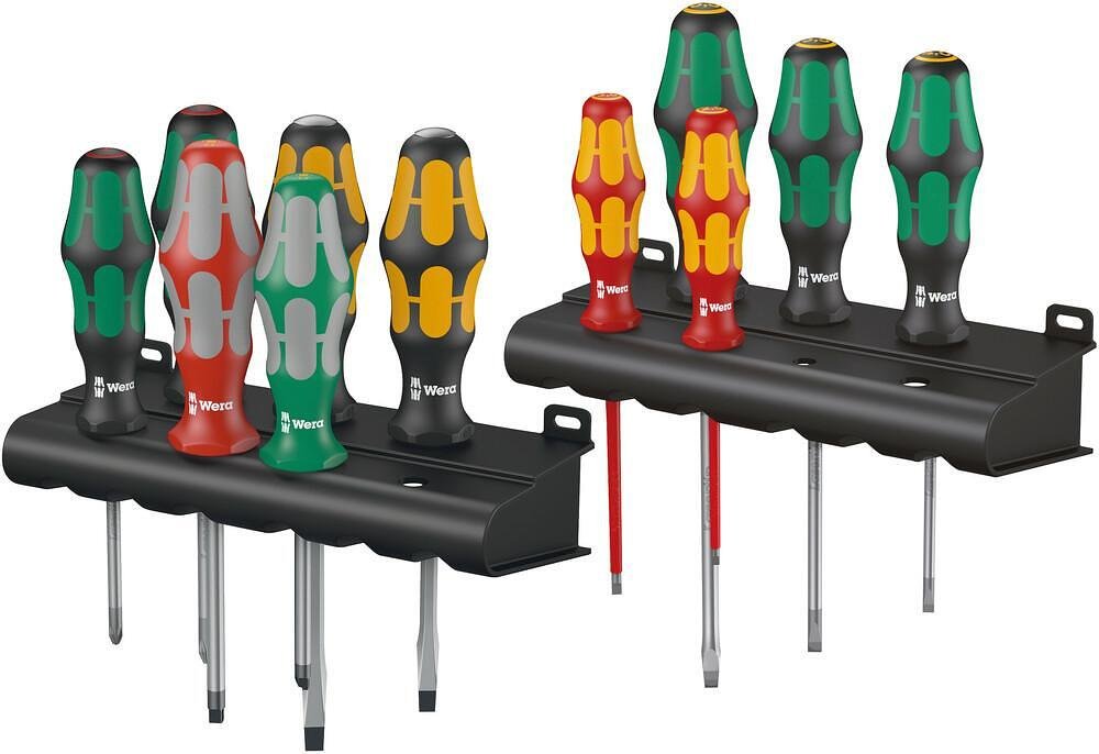 Комплект отвертки, 7x шлиц, 2x PH, 2x квадрат, XXL 3 Kraftform Plus Wera - W347106