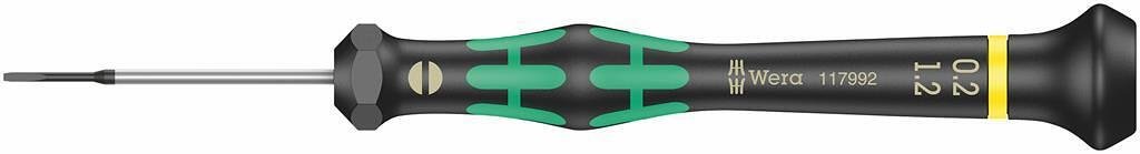 Отвертка шлиц 0.20x1.2x40, зелено-черна ръкохватка, 2035 Kraftform Micro Wera - W117992