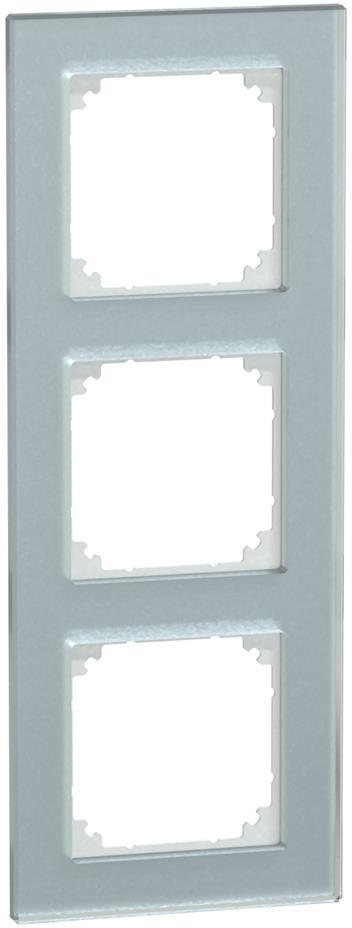 Рамка 3х цвят Кристал, стъкло System M Merten SE, SCHNEIDER ELECTRIC, MEG4030-2320