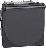 Контакт ШУКО 2P+E 16A с капаче 2 мод. цвят Графит Light Now Bticino, BTICINO, YD4141P