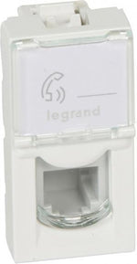 Розетка RJ11 1 мод. цвят бял Mosaic Legrand, LEGRAND, 78730