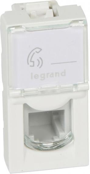 Розетка RJ11 1 мод. цвят бял Mosaic Legrand, LEGRAND, 78730