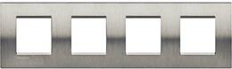 Рамка 4х2 мод. метална правоъгълна Brushed steel LL Bticino , BTICINO, LNA4802M4ACS