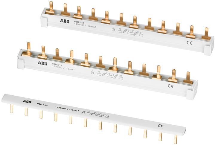 Захранващ гребен PSH1 1P 10мм2 63A 60 прекъсвача L ABB, 2CDL111001R1060