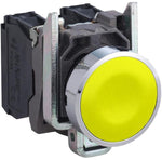 Бутон сглобен жълт 1NO Ø22mm XB4 SE, SCHNEIDER ELECTRIC НИСКО НАПРЕЖЕНИЕ, XB4BA51