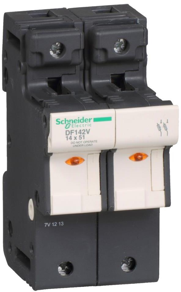 Разединител стопяем предпазител TeSys DF 2P 50A 14X51 mm с индикация SE, SCHNEIDER ELECTRIC НИСКО НАПРЕЖЕНИЕ, DF142V