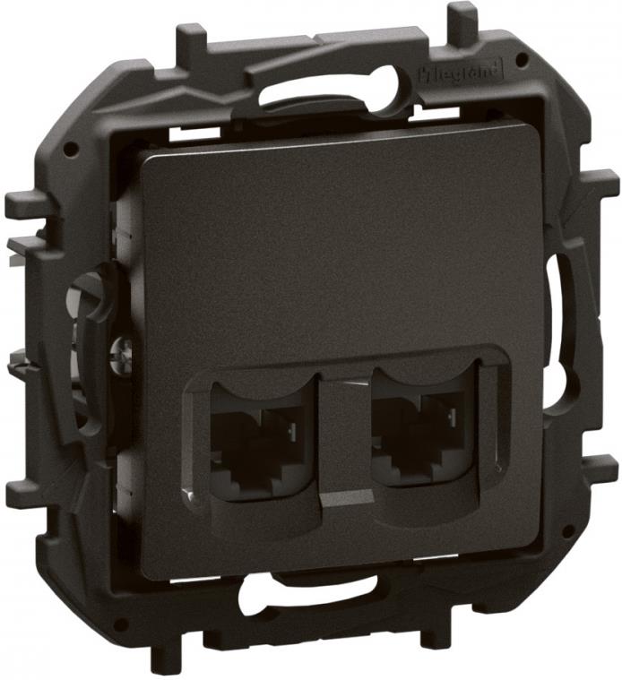 Розетка 2xRJ45 cat.6A STP цвят Черен Niloe New Legrand, LEGRAND, NP4335BK