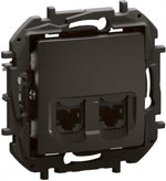 Розетка 2xRJ45 cat.6A STP цвят Черен Niloe New Legrand, LEGRAND, NP4335BK
