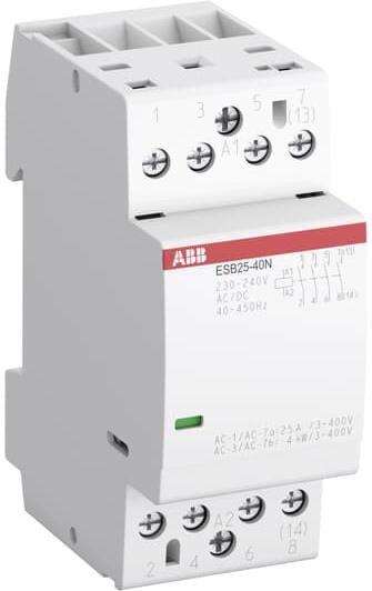 Модулен контактор ESB 25A 4NC 230..240ac/dc 2 мод. ABB, 1SAE231111R0604